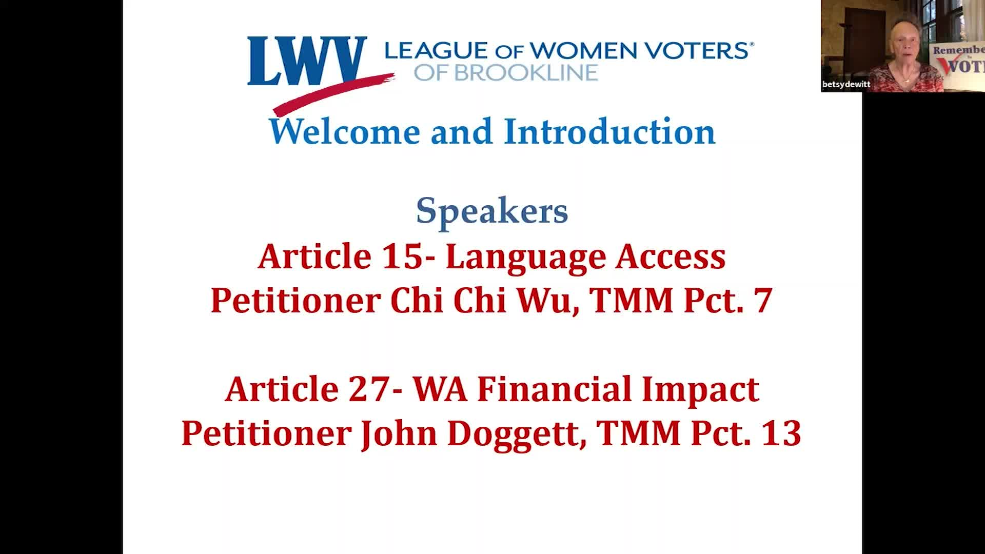 Thumbnail image for League of Women Voters & TMMA Conversations: November 12, 2021