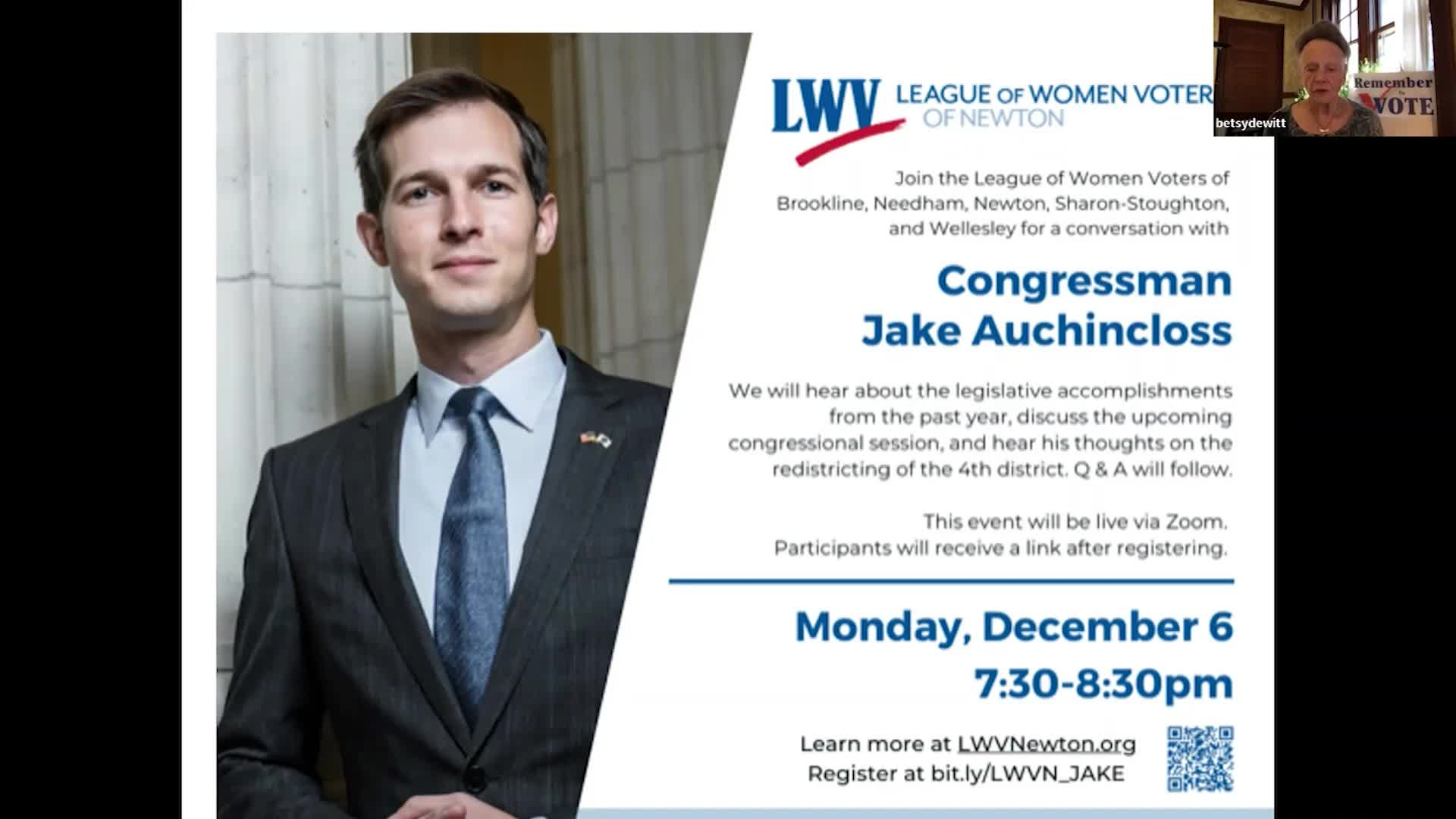 Thumbnail image for League of Women Voters -  Friday Conversations: Brookline Town Website Redesign December 3, 2021