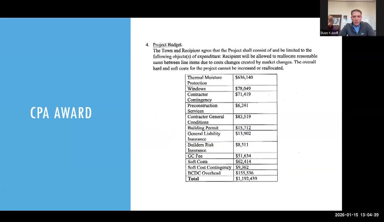 Thumbnail image for Community Preservation Act Committee Housing Subgroup Meeting - January 15_ 2026