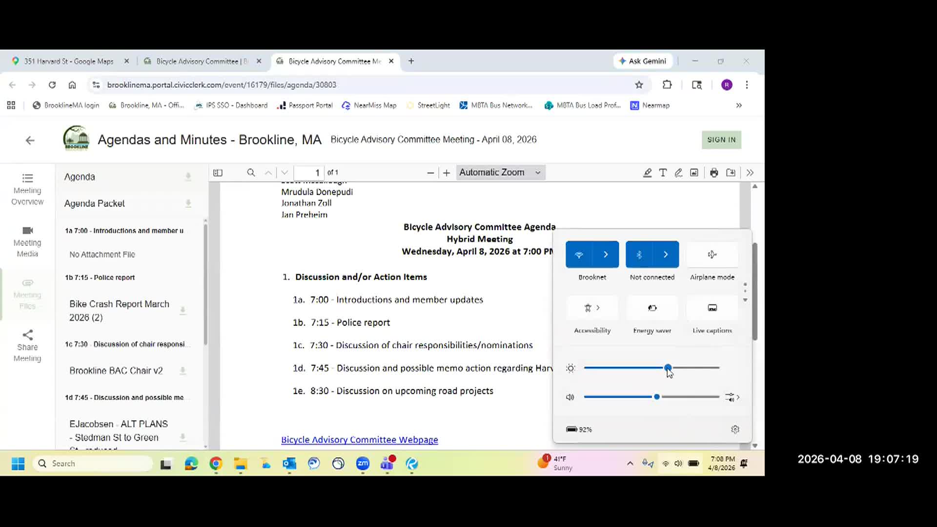 Thumbnail image for Bicycle Advisory Committee Meeting - April 8, 2026